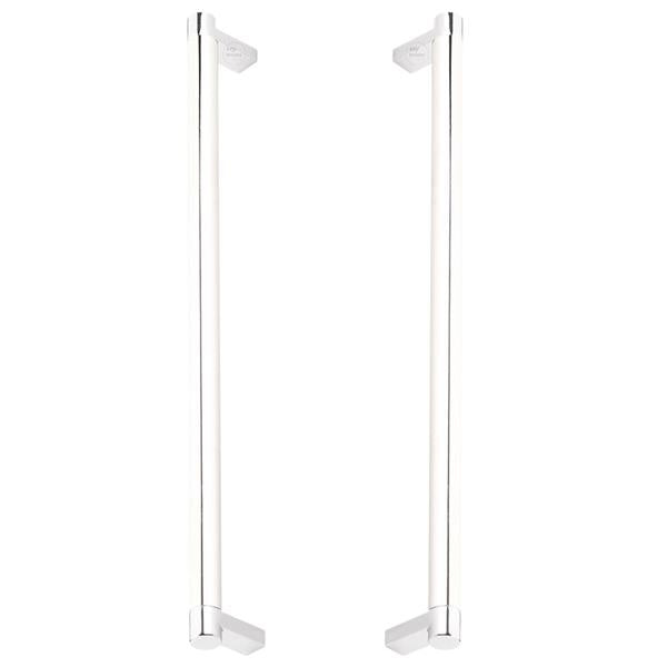 Emtek - Glass Shower Door Back to Back, Select Appliance Pull 12 Inch C-C, Rectangular Stem, Smooth Bar
