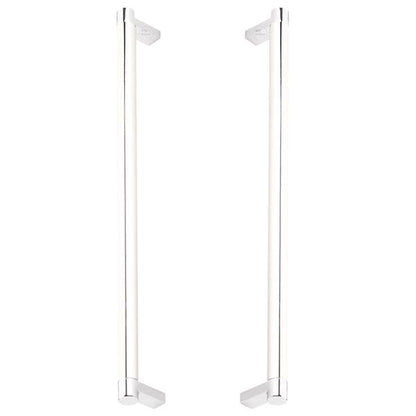 Emtek - Glass Shower Door Back to Back, Select Appliance Pull 12 Inch C-C, Rectangular Stem, Smooth Bar