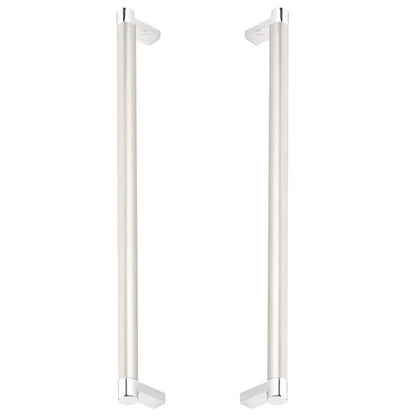 Emtek - Back to Back, Select Appliance Pull 12 Inch C-C, Rectangular Stem, Smooth Bar