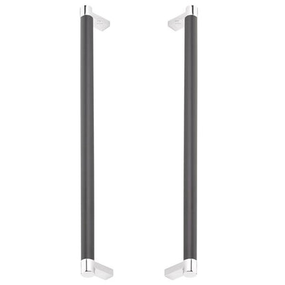 Emtek - Glass Shower Door Back to Back, Select Appliance Pull 12 Inch C-C, Rectangular Stem, Smooth Bar