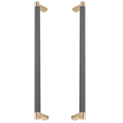 Emtek - Back to Back, Select Appliance Pull 12 Inch C-C, Rectangular Stem, Knurled Bar