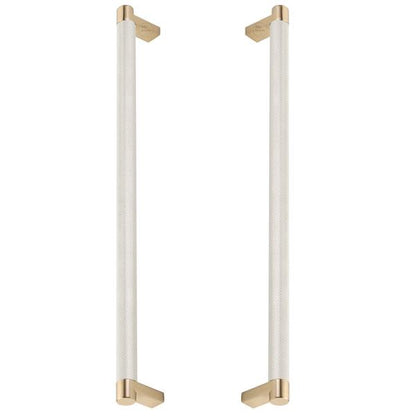 Emtek - Back to Back, Select Appliance Pull 12 Inch C-C, Rectangular Stem, Knurled Bar