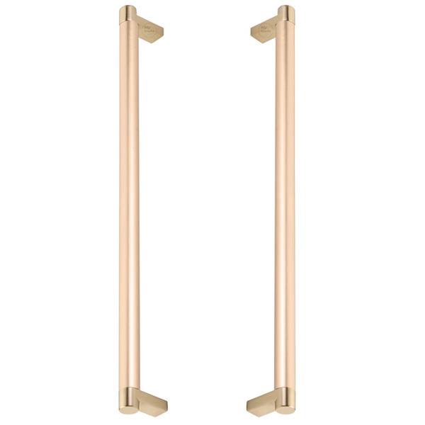 Emtek - Back to Back, Select Appliance Pull 12 Inch C-C, Rectangular Stem, Smooth Bar