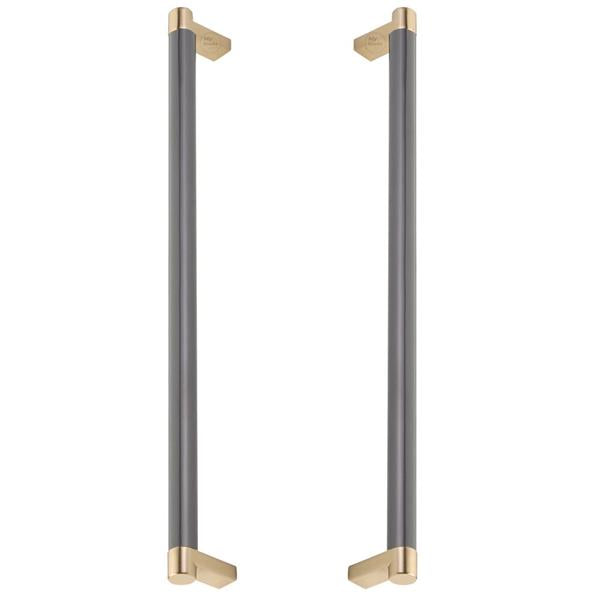 Emtek - Back to Back, Select Appliance Pull 12 Inch C-C, Rectangular Stem, Smooth Bar