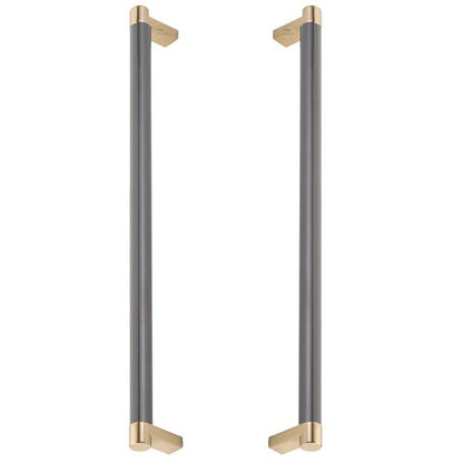 Emtek - Back to Back, Select Appliance Pull 12 Inch C-C, Rectangular Stem, Smooth Bar