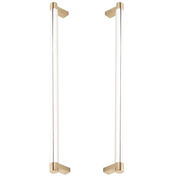 Emtek - Back to Back, Select Appliance Pull 12 Inch C-C, Rectangular Stem, Smooth Bar