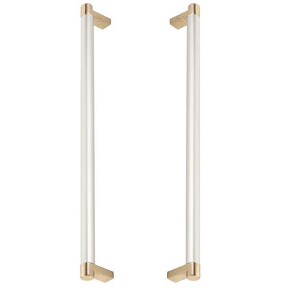 Emtek - Back to Back, Select Appliance Pull 12 Inch C-C, Rectangular Stem, Smooth Bar