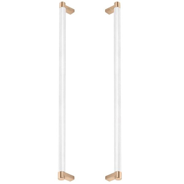 Emtek - Back to Back, Select Appliance Pull 18 Inch C-C, Rectangular Stem, Knurled Bar