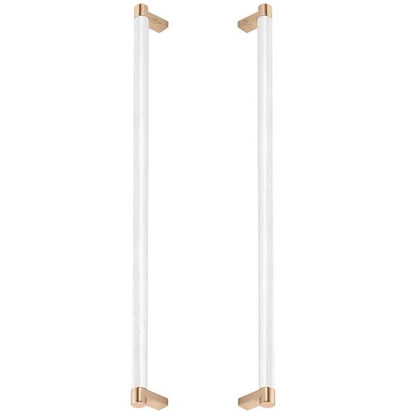 Emtek - Back to Back, Select Appliance Pull 18 Inch C-C, Rectangular Stem, Knurled Bar
