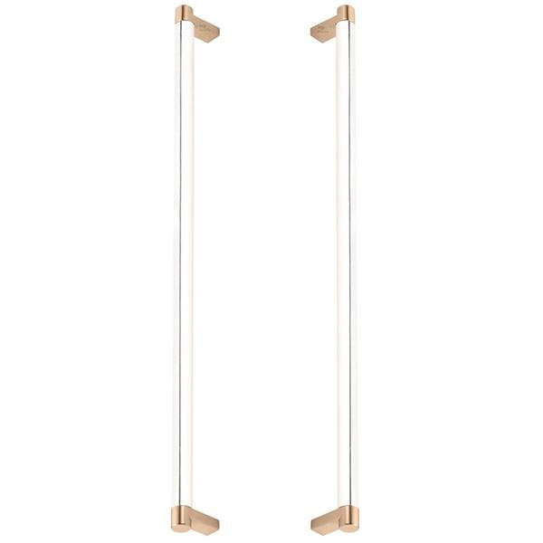 Emtek - Back to Back, Select Appliance Pull 18 Inch C-C, Rectangular Stem, Smooth Bar
