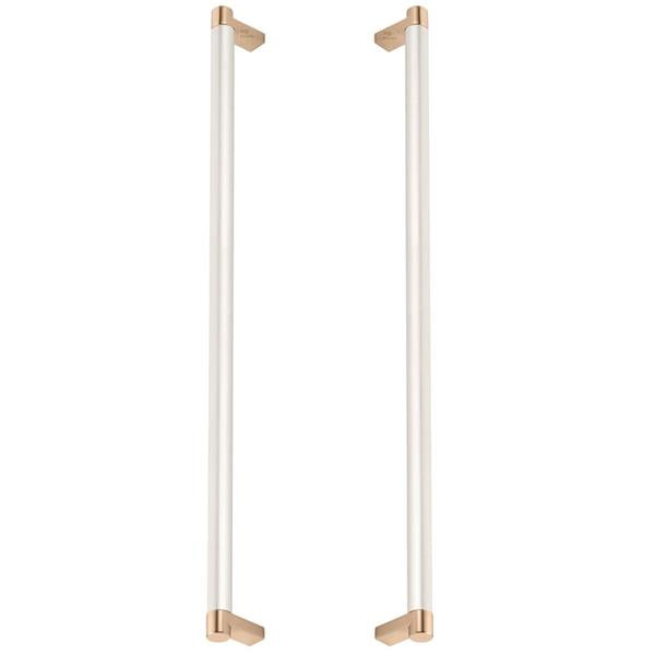Emtek - Back to Back, Select Appliance Pull 18 Inch C-C, Rectangular Stem, Smooth Bar