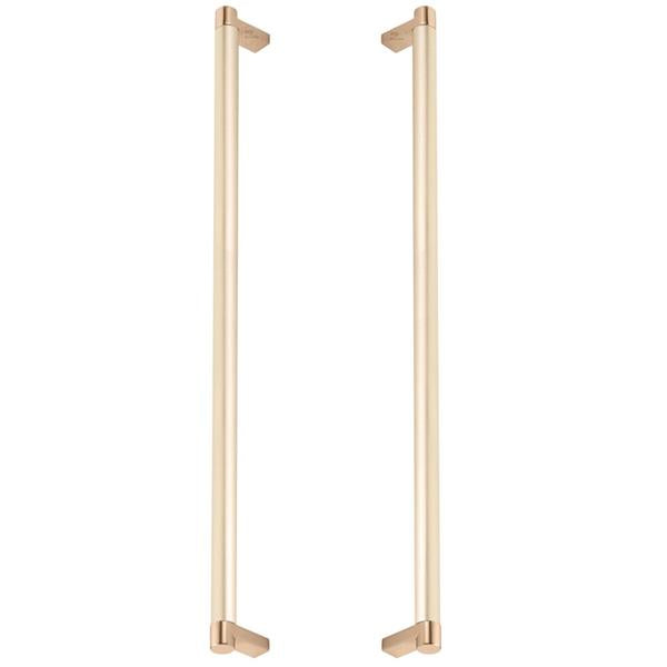 Emtek - Back to Back, Select Appliance Pull 18 Inch C-C, Rectangular Stem, Smooth Bar