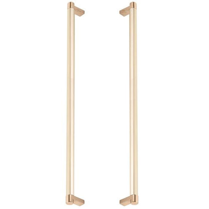 Emtek - Back to Back, Select Appliance Pull 18 Inch C-C, Rectangular Stem, Smooth Bar