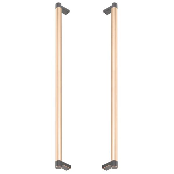 Emtek - Back to Back, Select Appliance Pull 18 Inch C-C, Rectangular Stem, Smooth Bar