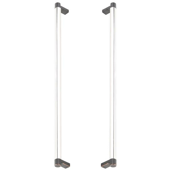 Emtek - Back to Back, Select Appliance Pull 18 Inch C-C, Rectangular Stem, Smooth Bar