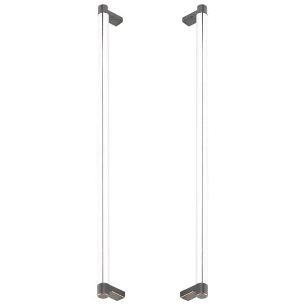 Emtek - Back to Back, Select Appliance Pull 18 Inch C-C, Rectangular Stem, Smooth Bar