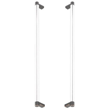 Emtek - Glass Shower Door Back to Back, Select Appliance Pull 18 Inch C-C, Rectangular Stem, Smooth Bar