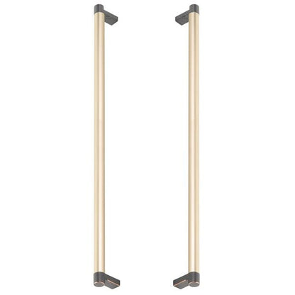 Emtek - Back to Back, Select Appliance Pull 18 Inch C-C, Rectangular Stem, Smooth Bar