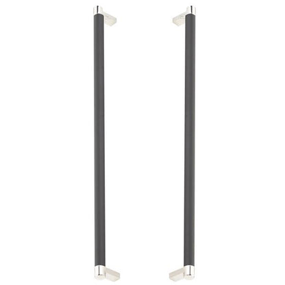 Emtek - Back to Back, Select Appliance Pull 18 Inch C-C, Rectangular Stem, Knurled Bar