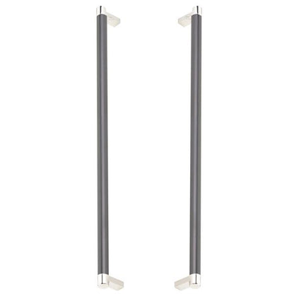 Emtek - Back to Back, Select Appliance Pull 18 Inch C-C, Rectangular Stem, Smooth Bar