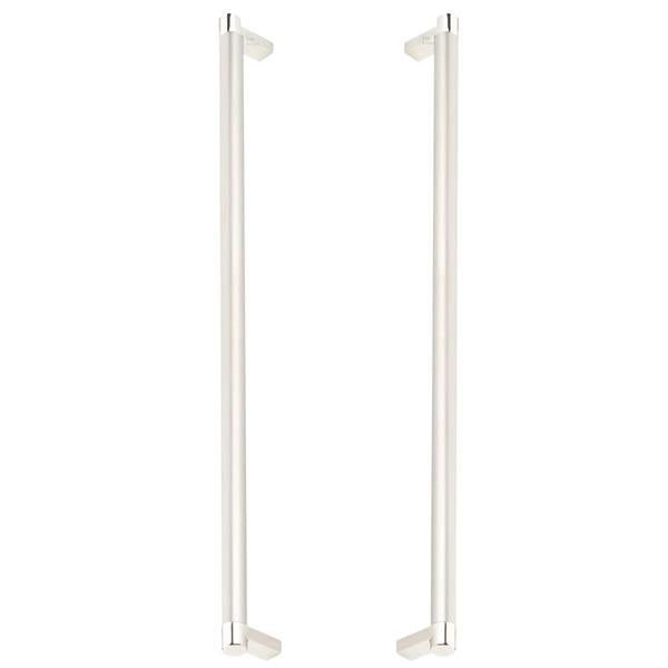 Emtek - Back to Back, Select Appliance Pull 18 Inch C-C, Rectangular Stem, Smooth Bar
