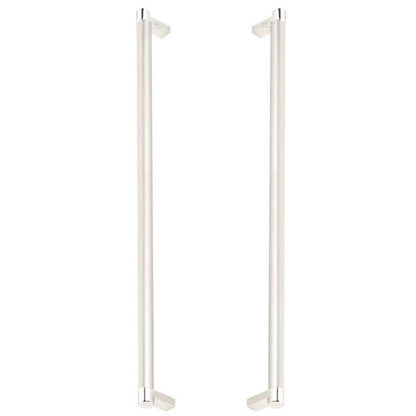 Emtek - Glass Shower Door Back to Back, Select Appliance Pull 18 Inch C-C, Rectangular Stem, Smooth Bar