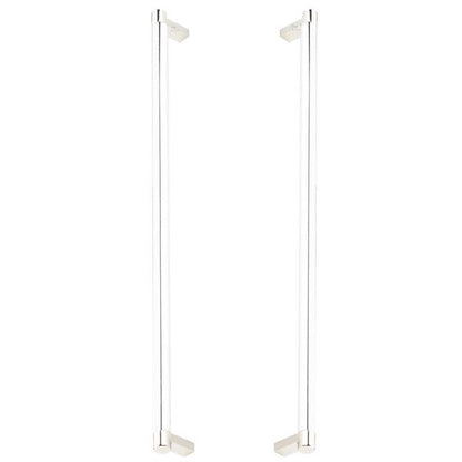Emtek - Back to Back, Select Appliance Pull 18 Inch C-C, Rectangular Stem, Smooth Bar