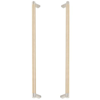 Emtek - Back to Back, Select Appliance Pull 18 Inch C-C, Rectangular Stem, Knurled Bar