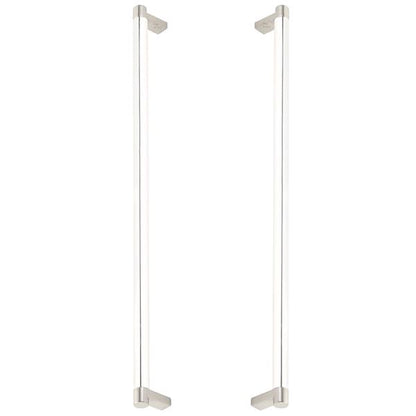 Emtek - Back to Back, Select Appliance Pull 18 Inch C-C, Rectangular Stem, Smooth Bar