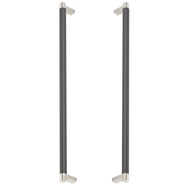 Emtek - Back to Back, Select Appliance Pull 18 Inch C-C, Rectangular Stem, Smooth Bar