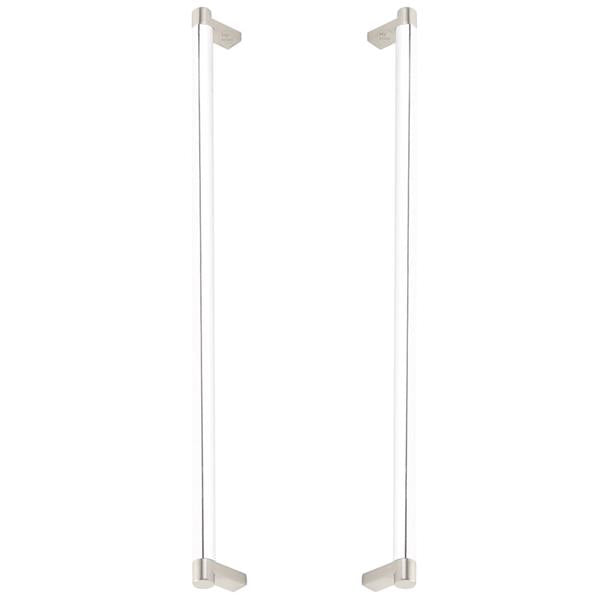 Emtek - Glass Shower Door Back to Back, Select Appliance Pull 18 Inch C-C, Rectangular Stem, Smooth Bar