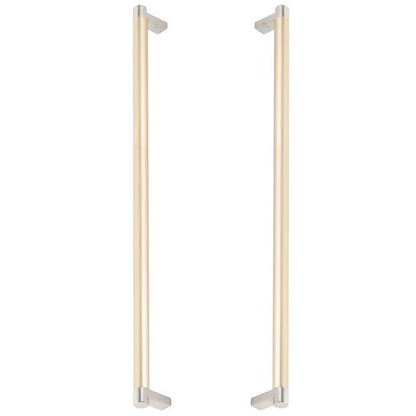Emtek - Back to Back, Select Appliance Pull 18 Inch C-C, Rectangular Stem, Smooth Bar