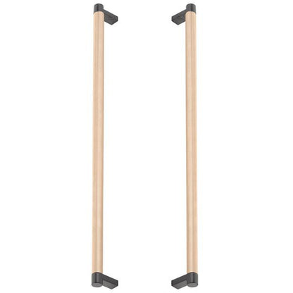 Emtek - Back to Back, Select Appliance Pull 18 Inch C-C, Rectangular Stem, Knurled Bar