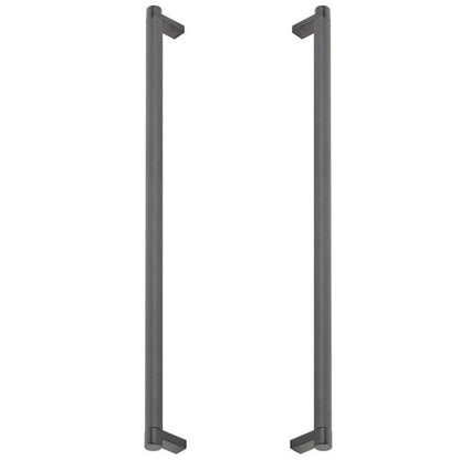 Emtek - Back to Back, Select Appliance Pull 18 Inch C-C, Rectangular Stem, Knurled Bar