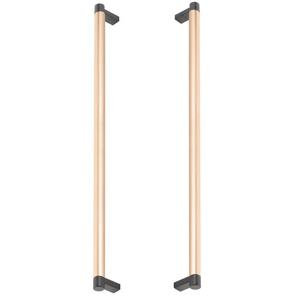 Emtek - Back to Back, Select Appliance Pull 18 Inch C-C, Rectangular Stem, Smooth Bar