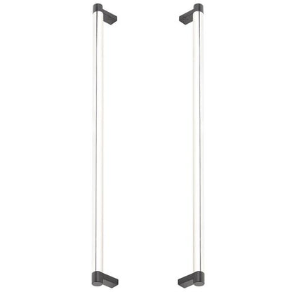 Emtek - Back to Back, Select Appliance Pull 18 Inch C-C, Rectangular Stem, Smooth Bar