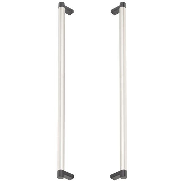 Emtek - Back to Back, Select Appliance Pull 18 Inch C-C, Rectangular Stem, Smooth Bar