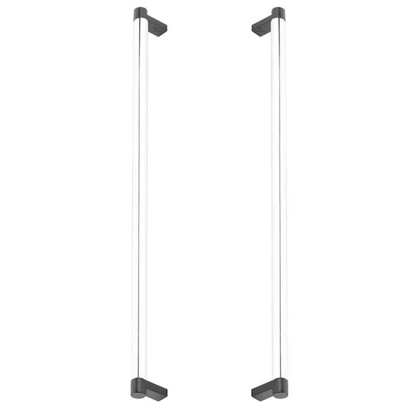 Emtek - Back to Back, Select Appliance Pull 18 Inch C-C, Rectangular Stem, Smooth Bar