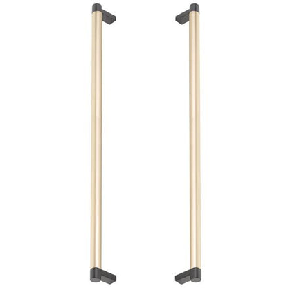 Emtek - Back to Back, Select Appliance Pull 18 Inch C-C, Rectangular Stem, Smooth Bar