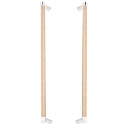 Emtek - Back to Back, Select Appliance Pull 18 Inch C-C, Rectangular Stem, Knurled Bar