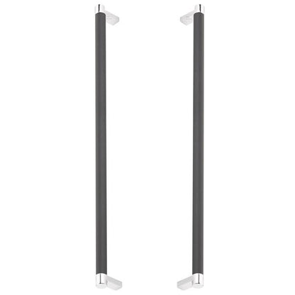 Emtek - Back to Back, Select Appliance Pull 18 Inch C-C, Rectangular Stem, Knurled Bar