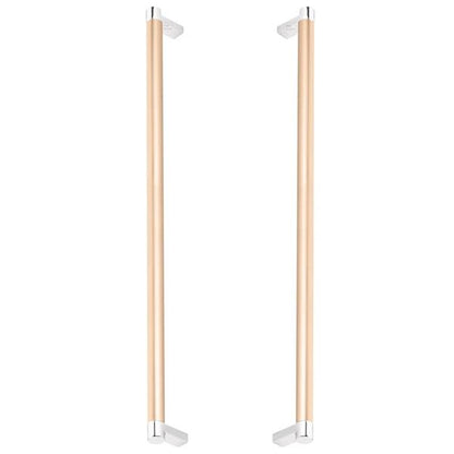 Emtek - Back to Back, Select Appliance Pull 18 Inch C-C, Rectangular Stem, Smooth Bar