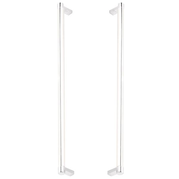 Emtek - Back to Back, Select Appliance Pull 18 Inch C-C, Rectangular Stem, Smooth Bar