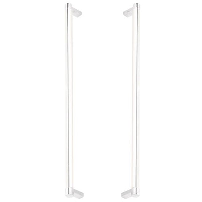 Emtek - Glass Shower Door Back to Back, Select Appliance Pull 18 Inch C-C, Rectangular Stem, Smooth Bar