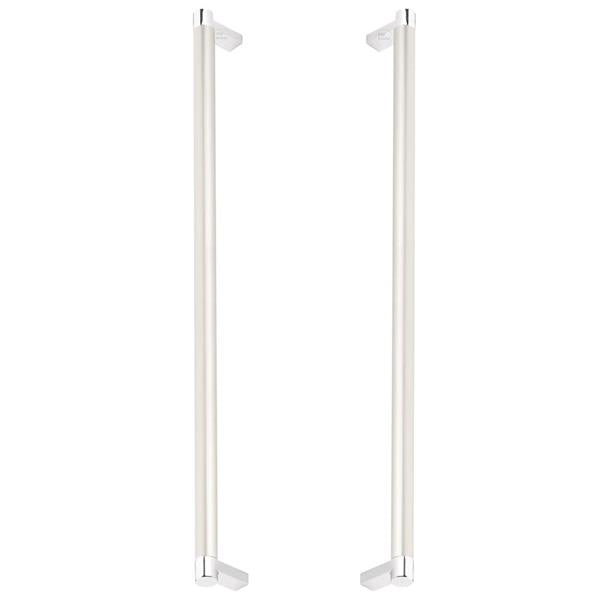 Emtek - Back to Back, Select Appliance Pull 18 Inch C-C, Rectangular Stem, Smooth Bar