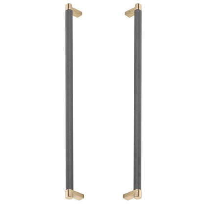 Emtek - Back to Back, Select Appliance Pull 18 Inch C-C, Rectangular Stem, Knurled Bar
