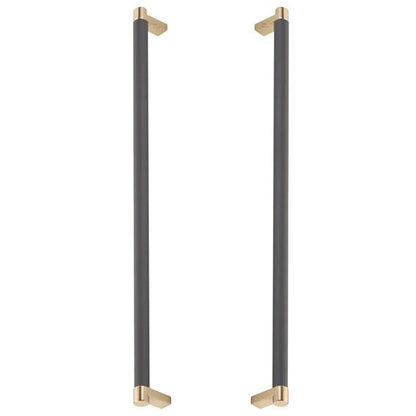 Emtek - Back to Back, Select Appliance Pull 18 Inch C-C, Rectangular Stem, Knurled Bar