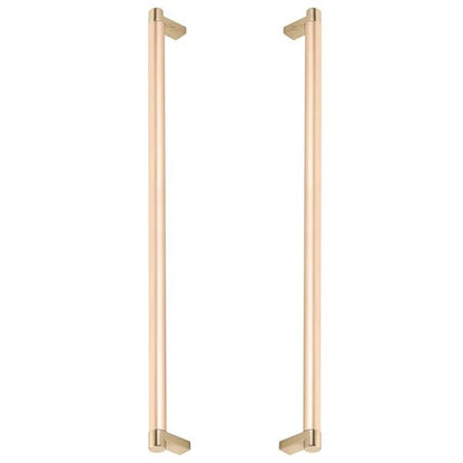 Emtek - Back to Back, Select Appliance Pull 18 Inch C-C, Rectangular Stem, Smooth Bar