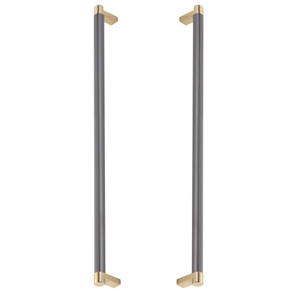 Emtek - Back to Back, Select Appliance Pull 18 Inch C-C, Rectangular Stem, Smooth Bar