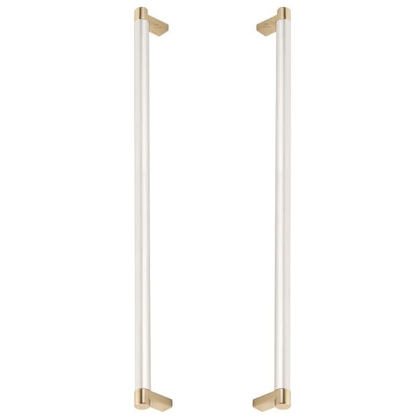 Emtek - Back to Back, Select Appliance Pull 18 Inch C-C, Rectangular Stem, Smooth Bar